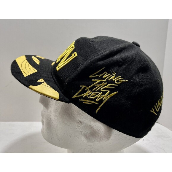 YRN Young Rich Nation “Living The Dream” Baseball Cap Black/Yellow Adjustable - Picture 5 of 7